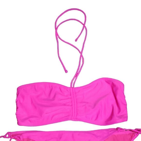 OP Bright Pink 2-pc Bandeau Bikini Set XLARGE - Picture 7 of 16